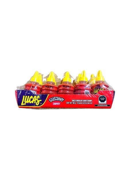 Lucas gusano chamoy caja x10 unidades