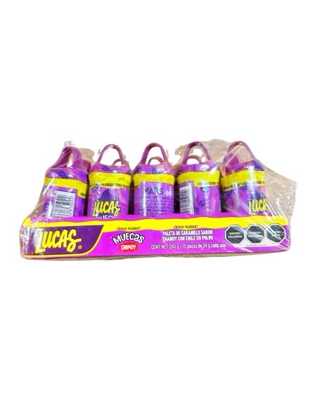 Lucas muecas chamoy x10 unidades