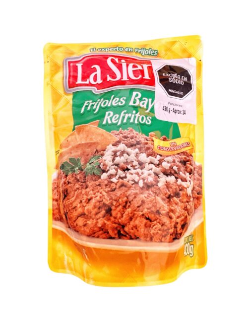 Frijoles bayos refritos la sierra x 430g