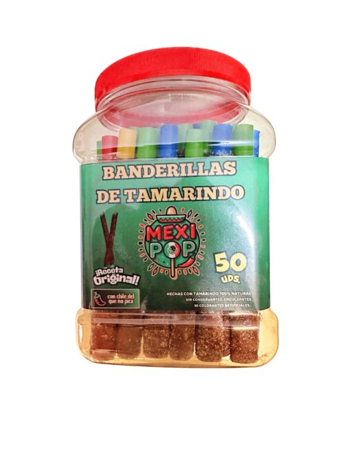 Banderillas de tamarindo sin chile mexipop x50 unidades