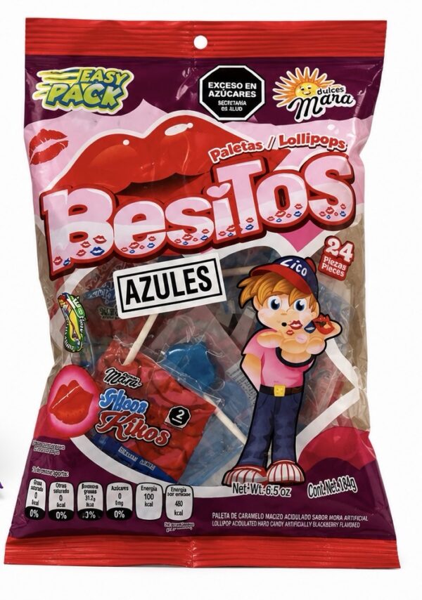 Besitos azules x24 unidades