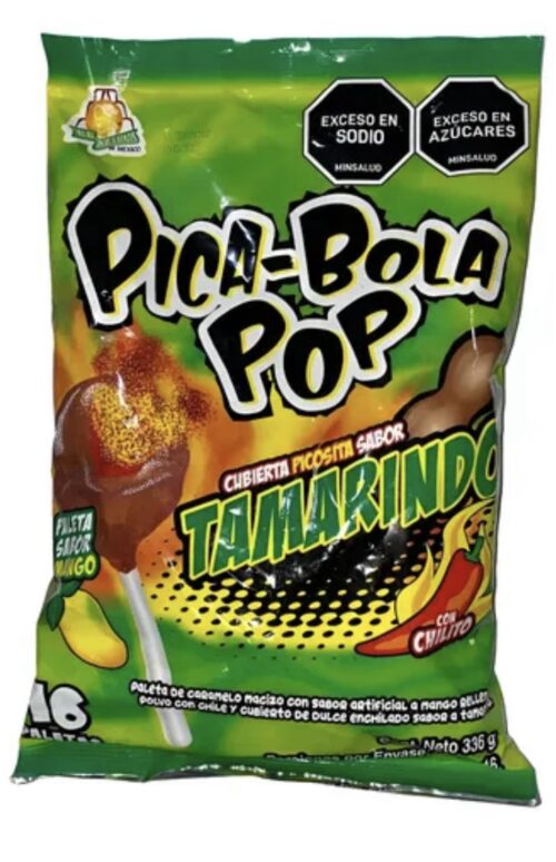 Pica bola pop tamarindo x16 unidades