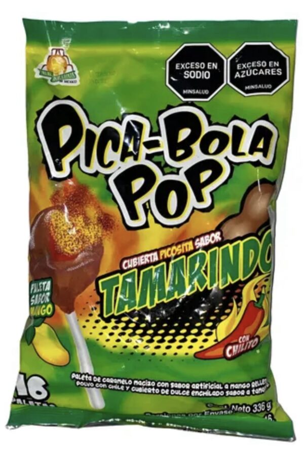 Pica bola pop tamarindo x16 unidades