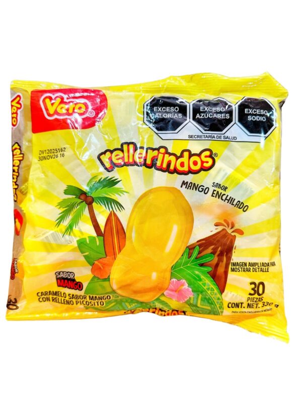 Rellerindos mango enchilado x 30 unidades