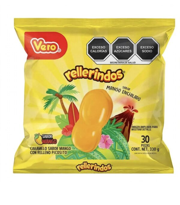 Rellerindos mango enchilado x 30 unidades